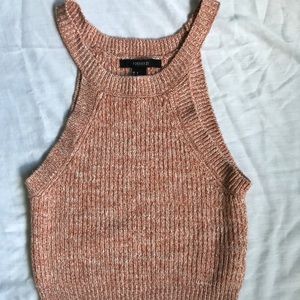 Orange sweater tank